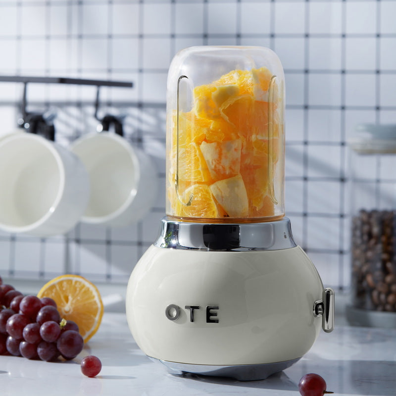 OTE Smoothie-maker blender, Retro Kitchen Lille glass blender til shakes og smoothies, med 400 ml glass