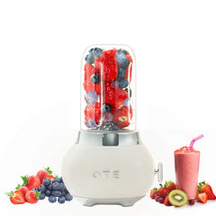 OTE Smoothie-maker blender, Retro Kitchen Lille glass blender til shakes og smoothies, med 400 ml glass