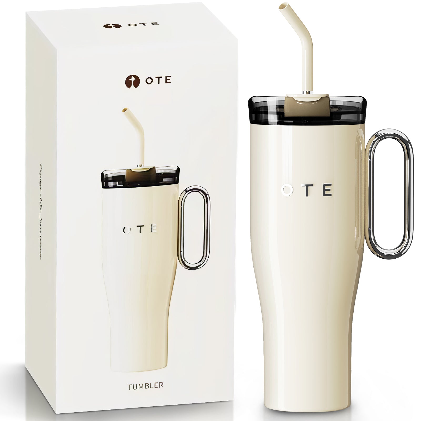 OTE1.2 L (42 oz) BPA gratis, bærbar bilkrus Tumbler, termisk krus, kaffekopper for varme og kalde drikker